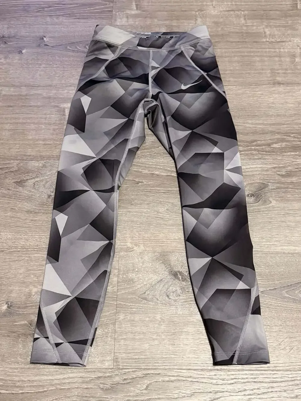 Nike Dri-Fit Geometric Faceted Print Running Leggings Tights Size XS